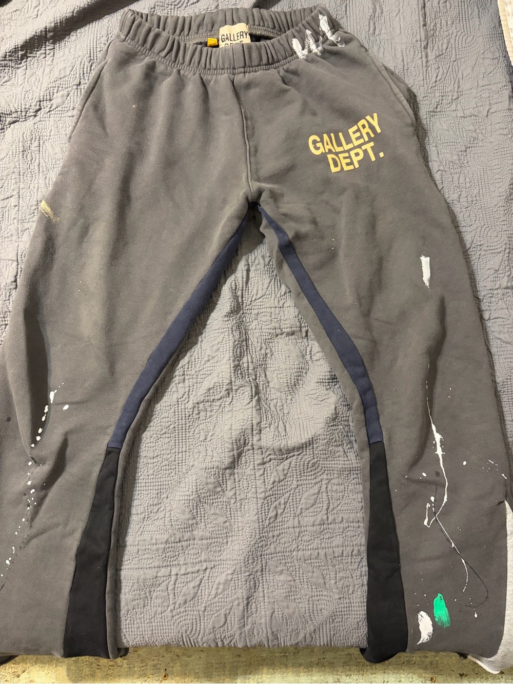 Gallery Dept Black Paint-Splatter Sweatpants